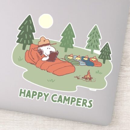 Peanuts Snoopy Woodstock Happy Campers Sticker