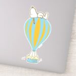 Peanuts Snoopy Woodstock Hot Air Balloon Sticker
