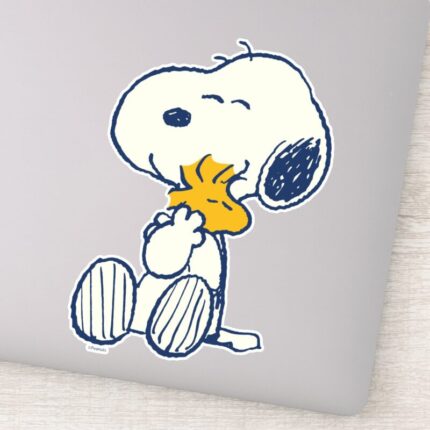 Peanuts Snoopy Woodstock Hug Sticker