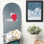 Peanuts Snoopy Woodstock Red Black Sticker