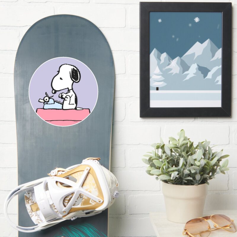 Peanuts Snoopy At The Typewriter Sticker