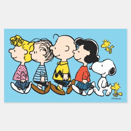 Peanuts The Gang Rectangular Sticker