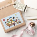 Peanuts The Gang At The Pitchers Mound Rectangular Sticker