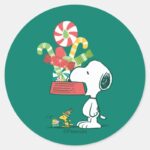 Peanuts The More The Merrier Classic Round Sticker
