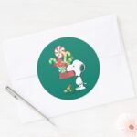 Peanuts The More The Merrier Classic Round Sticker