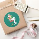 Peanuts The More The Merrier Classic Round Sticker