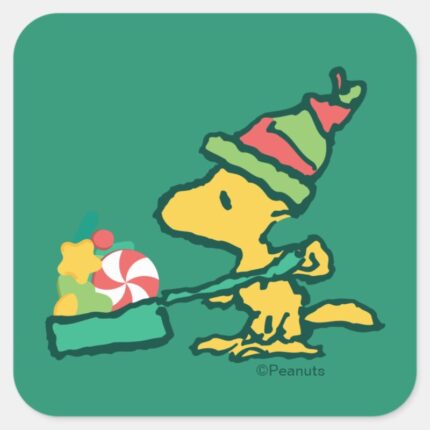 Peanuts The More The Merrier Square Sticker