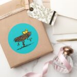 Peanuts Woodstock Napping Classic Round Sticker