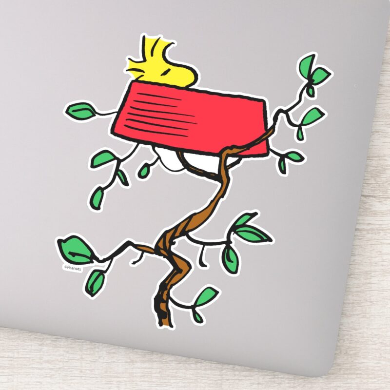 Peanuts Woodstock Napping In Snoopys Dish Sticker