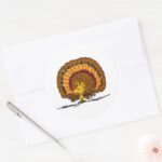 Peanuts Woodstock Turkey Classic Round Sticker