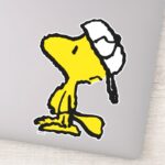 Peanuts Woodstock Varsity Baseball Sticker