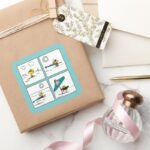 Peanuts Woodstock At The Beach Square Sticker