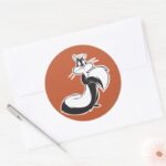 Penelope Grabbing Tail Classic Round Sticker