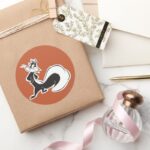 Penelope Posing Classic Round Sticker