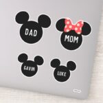 Personalized Mickey Minnie Family Of 4 Boys Sticker