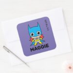 Personalized Mini Batgirl Kids Label