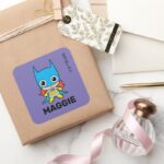 Personalized Mini Batgirl Kids Label