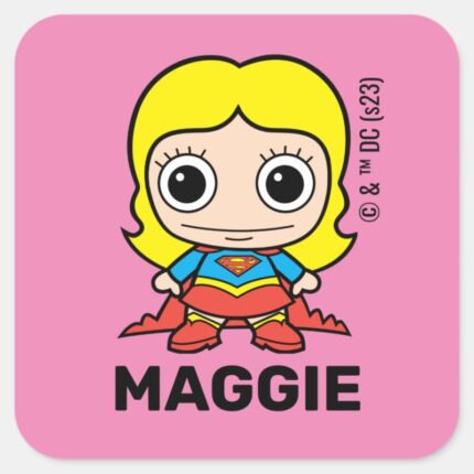 Personalized Mini Supergirl Kids Label