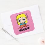 Personalized Mini Supergirl Kids Label
