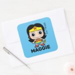 Personalized Mini Wonder Woman Kids Label