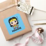 Personalized Mini Wonder Woman Kids Label
