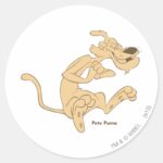 Pete Puma Excited Classic Round Sticker
