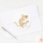 Pete Puma Excited Classic Round Sticker