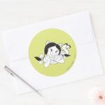 Petunia Dreaming Classic Round Sticker