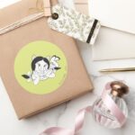 Petunia Dreaming Classic Round Sticker