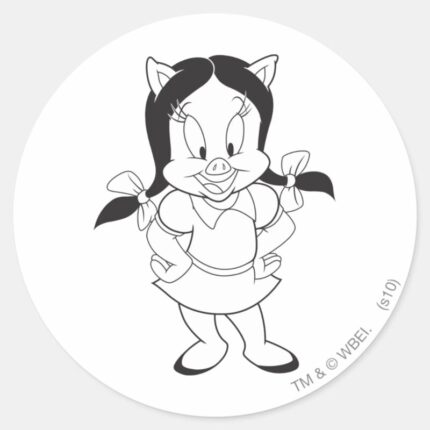 Petunia Posing Classic Round Sticker