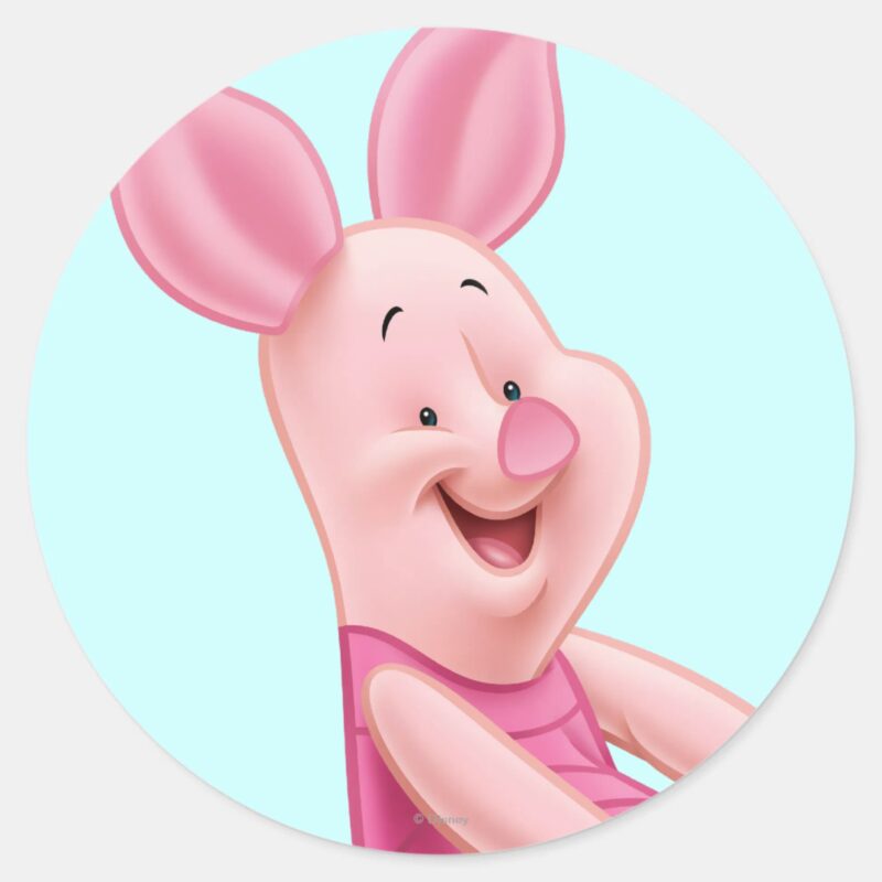 Piglet 4 Classic Round Sticker