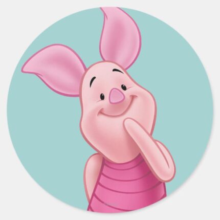 Piglet 5 Classic Round Sticker