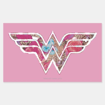 Pink Rose WW Rectangular Sticker