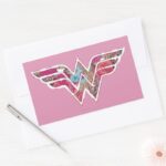 Pink Rose WW Rectangular Sticker