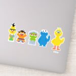 Pixel Sesame Street Characters Sticker