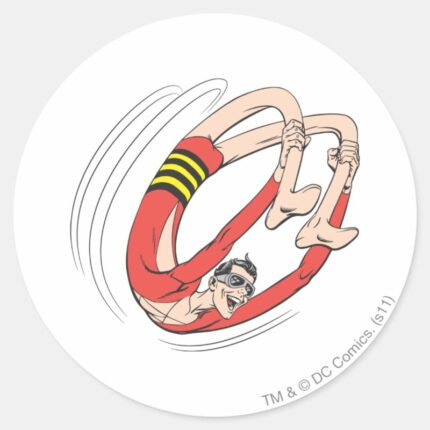 Plastic Man Backbend Wheel Classic Round Sticker