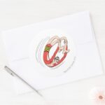 Plastic Man Backbend Wheel Classic Round Sticker