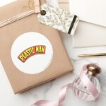 Plastic Man Logo Classic Round Sticker