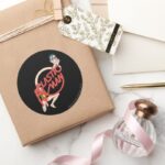 Plastic Man Rubberneck Sign Classic Round Sticker