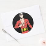 Plastic Man Stands Classic Round Sticker