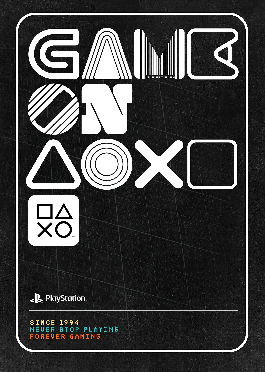 PlayStation Game On Retro Poster