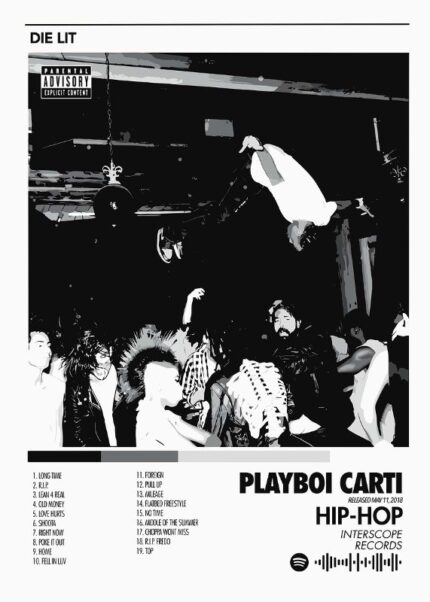 Playboi Carti Die Lit Music Poster