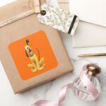 Pluto Cartoon Front Square Sticker