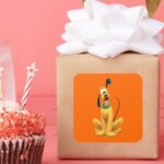 Pluto Cartoon Front Square Sticker