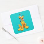 Pluto Cartoon Side Square Sticker