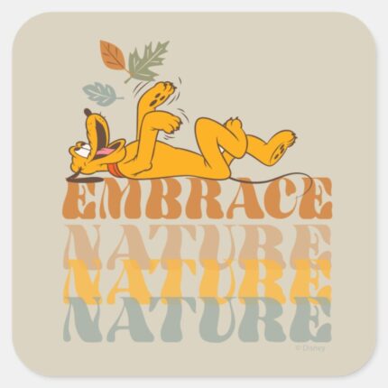 Pluto Embrace Nature Square Sticker
