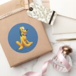 Pluto Eyes To Side Classic Round Sticker