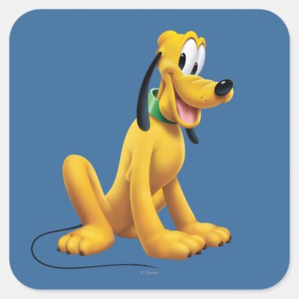 Pluto Eyes To Side Square Sticker