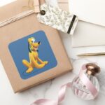 Pluto Eyes To Side Square Sticker