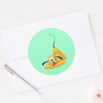 Pluto Laying Down Classic Round Sticker